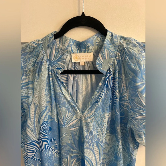 Sheridan French Dana Blouse French Blue Zebra - Picture 6 of 7